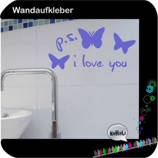 LOVE YOU Badezimmer Wandaufkleber Wandtattoo W226