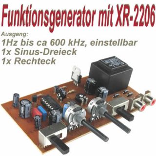 Bausatz einfacher Funktionsgenerator mit XR2206 von LC Electronic