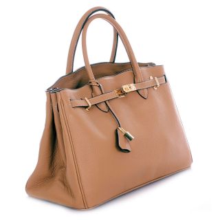 ROUVEN Camel Calfskin ICONE 40 Bag Handtasche UVP*699€