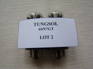 Matched pair of Tungsol 6SN7GT tubes VT 231 # 2