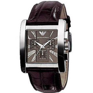 Emporio Armani Herren Armbanduhr Classic Chronograph Leder AR0185