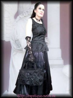 Große Victorianische Spitzen Tasche Model Frances schwarz Gothic