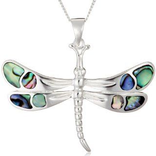 Tuscany Silver Damen Anhänger Pava Shell Dragonfly on CurbHalskette