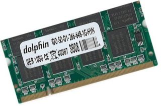 Dolphin 1Gb SoDimm 266 Mhz Ram Speicher Notebook Laptop Memory Pc 2100