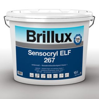 Brillux Sensocryl ELF 267 Prof Wandfarbe seidenmatt   15 Liter weiß