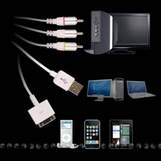 AV TV Audio Video Kabel + USB Ladekabel f. iPhone 4s Firmware Version