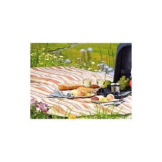PEARL Aufrollbare Fleece Picknick Decke 200 x 175 cm