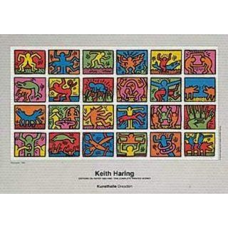 Leinwandbild auf Keilrahmen Keith Haring, Retrospect, 1989, 84 x 59