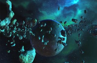 Fototapete Asteroidenfeld Weltall Nr.263 Größe 420x270cm Welt