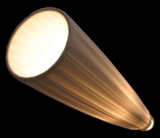 Stehlampe Stehleuchte Lichtsäule AUDREY weiss 120cm Art Deco Design