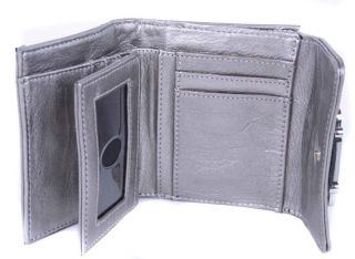 Guess Portemonnaie Geldbörse Textil Medium Zip Grau/Silber #60