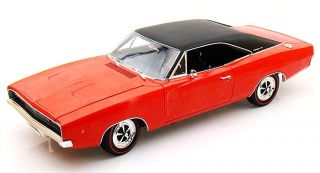 AutoWorld AMM988 ´68 DODGE CHARGER  red/black top  118 serialized