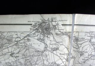 Landkarte Kaisermanöver 1912   75cm x 103cm