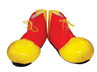 Kostüm Erwachsener Gelb / Rot Zirkus Clown Schuhe