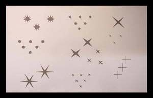 Airbrush Schablone Step by Step 292 Sterne über Sterne