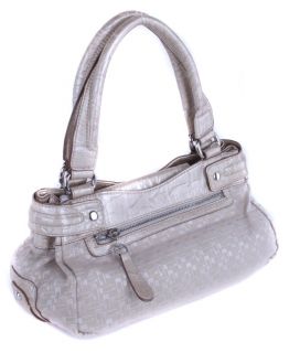 Guess Shopper Handtasche Tasche Textil / Leder Creme #346