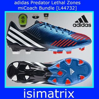 adidas Predator D5 Lethal Zones TRX FG blau / rot miCoach Bundle NEU