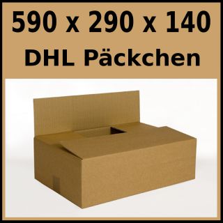 25 Faltkartons 590 x 290 x 140mm DHL Päckchen Karton Faltschachtel