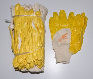 12 Paar Nitril Handschuhe Montagehandschuhe Gr.10 Gelb