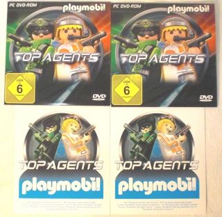 PLAYMOBIL CD ROM DVD Aufkleber TOP AGENTS je 2 TOP