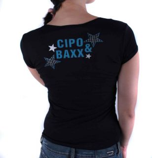 Cipo & Baxx Damen Shirt T Shirt Straß Girls Party