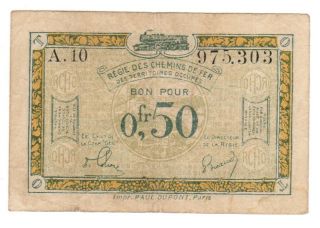 50 Franc Regie Franken besetztes Rheinland 1923 A 10 975 303 Ro 858a