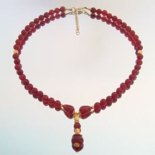 Wunderschöne Rubin Kette Halskette 48cm neu Nr.01111048