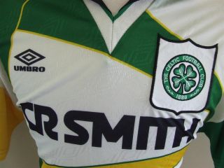 Vintage Trikot Celtic Glasgow 1994/95 (XL) Away Auswärts Umbro St