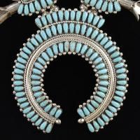 Vintage 70s Old Pawn Navajo VICTOR MOSES BEGAY Turquoise Squash