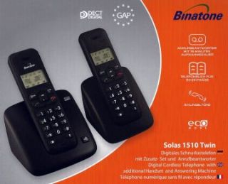 Binatone Solas 1510 Twin Duo mit AB Anrufbeantworter Digital