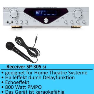 HIFI Karaoke Verstärker Receiver SP 305 si + Mikrofon