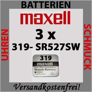 Maxell Knopfzellen 319/SR527SW Silberoxid Blister
