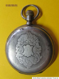 16 800 Silber Herren Taschenuhr Herren Uhr 4,8cmohne Glas defekt