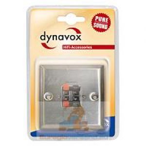 Dynavox LS Wand Anschlußblende Edelstahl 4 poliges Lautsprecher