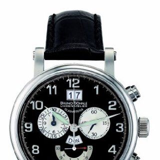 Bruno Söhnle Herren Armbanduhr XL Minos Chronograph Quarz Leder 17