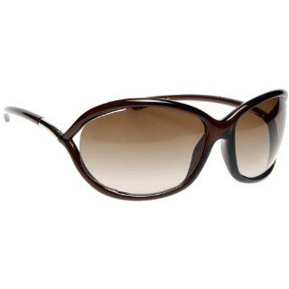 Tom Ford 0008S Dark Brown Transparent, Gold/Brown Gradient Sunglasses