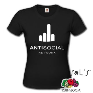 Anti Social Network Facebook Twitter MySpace Fuck You Fun T Shirt