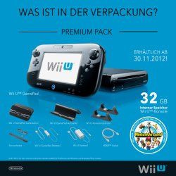 Nintendo Wii U   Konsole, Premium Pack, 32 GB, schwarz mit Nintendo