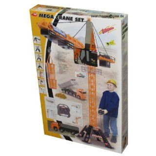 Dickie Mega Crane Kran mit Licht und Sound + 1 Baufahrzeug ( LKW
