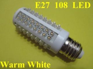 E27 108 LED Lampe Strahler warm weiss Licht Leuchte 5W Warmweiss