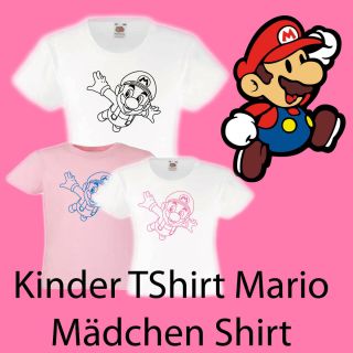 Kinder T Shirt Mario Super Mario Bros Mädchen Shirt Größen 104 164