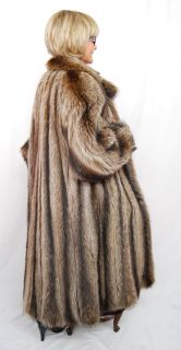 P327 Waschbaer Mantel Pelz Pelzmantel Raccoon Piel Fur Coat Abrigo de