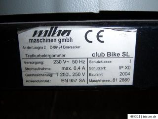 Miha club Bike SL Fahrradergometer Ergometer Tretkurbelergometer