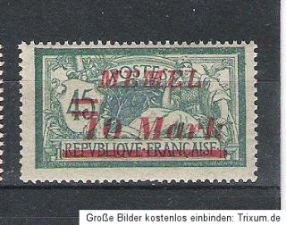 Memel, Klaipeda, Litauen 1922, Freimarken von Frankreich mit Aufdruck
