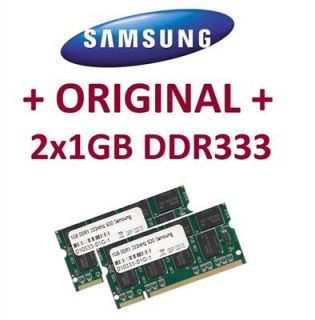 2x 1GB 2GB Samsung Speicher DDR 333 Mhz SODIMM PC2700 RAM Laptop