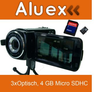 Odys MDV Opto HD 85i Camcorder   Schwarz inkl. 4GB SD Karte