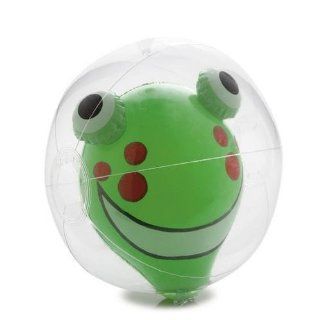 Wasserball/ Strandball mit Frosch im Innern   grün   Durchmesser ca