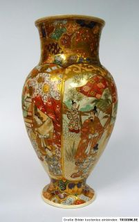 Vase . Satzuma, Japan, Ende XIX Jh. Maße   ca. 30,5 x 17 cm