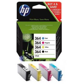 ORIGINAL HP 364 PRINTER INK   ALL 3 COLOURS & BLACK   VALUE PACK