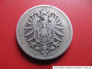 Kaiserreich 1 Mark 1880E Silbermünze kleiner Adler vz